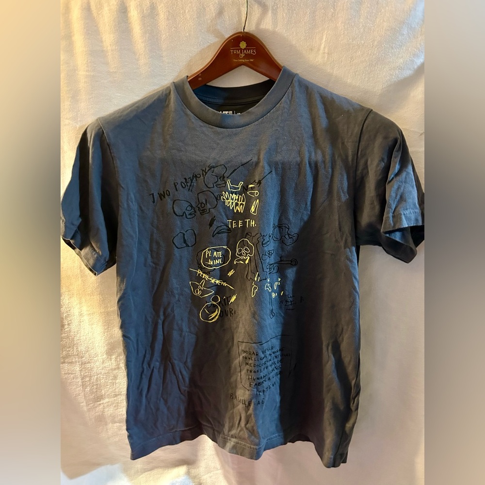 Uniqlo UT Archive Jean-Michel Basquiat Unisex S T-Shirt Gray Art Tee - RARE